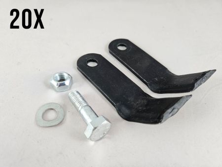 Preview: Schlegelmesser Satz 20 Stück für AS Motor 700 SM E11735 E11277 Ersatzmesser